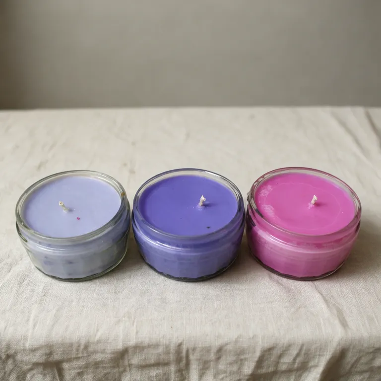 AI output: the three candles on a linen-covered table